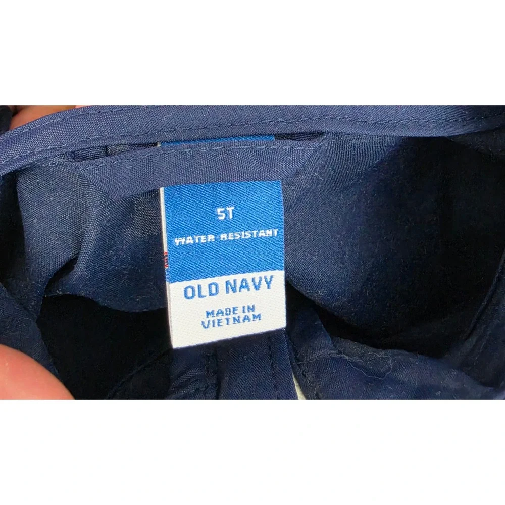 Old Navy Kids Navy Blue Water Resistant Hooded Windbreaker Jacket 5T 833532-00-1